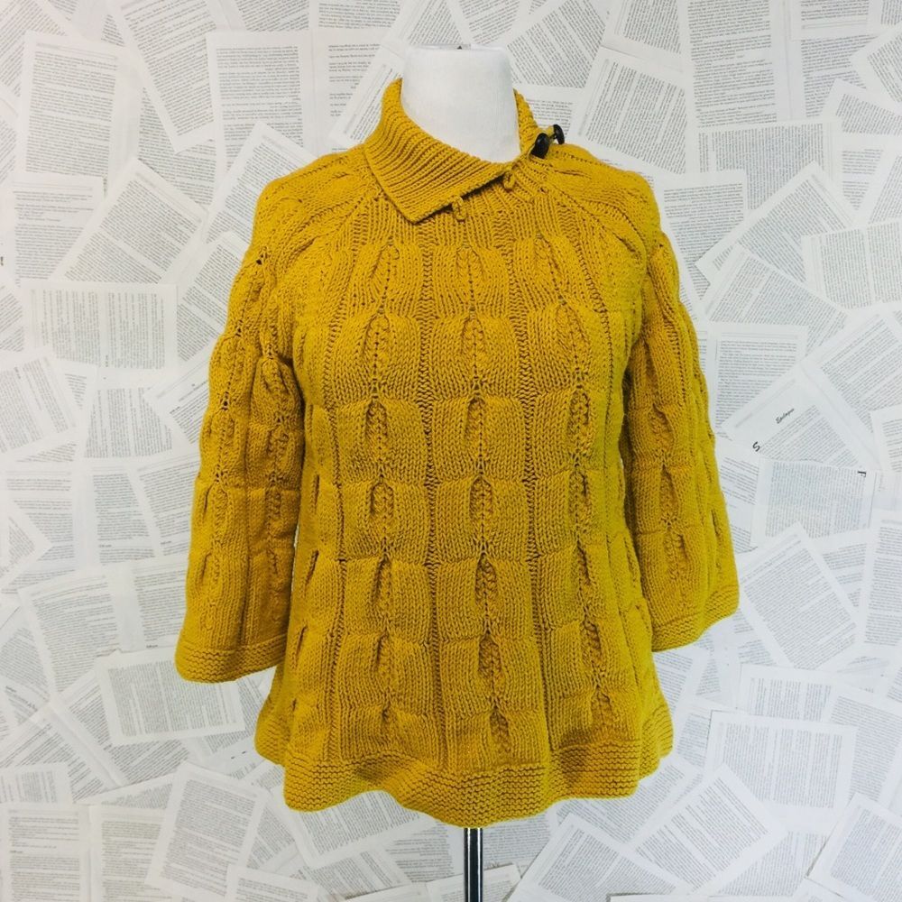 {525 America} Chunky Knit Sweater Mustard Cozy